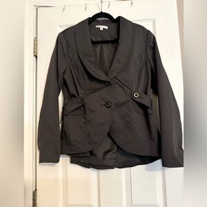 CAbi Work It Blazer Charcoal Grey 12